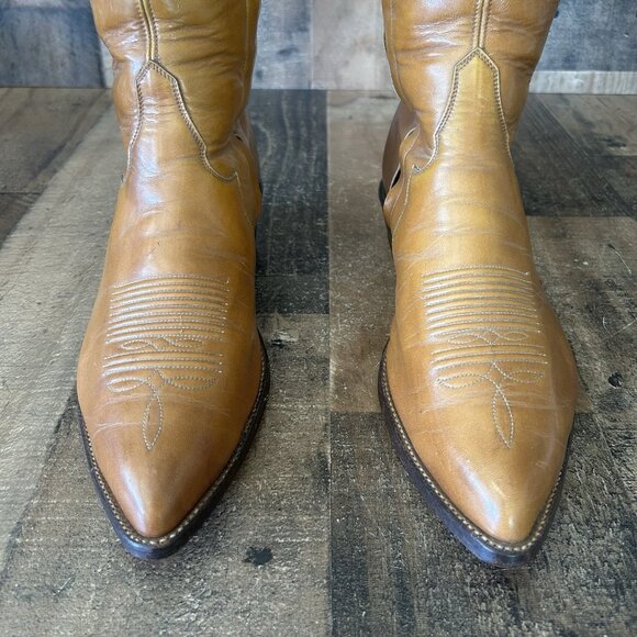 Tony Lama Vintage Gold Label Ankle Side Zip Western Cowboy Boots Mens 9 EE - Picture 4 of 12